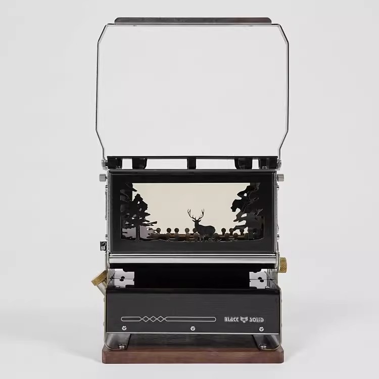 Retro lamp oil stove mini desktop viewing stove, portable camping barbecue stove