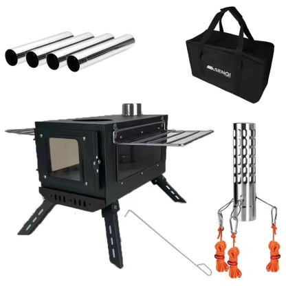 Outdoor camping multifunctional, foldable and portable, stainless steel firewood stove