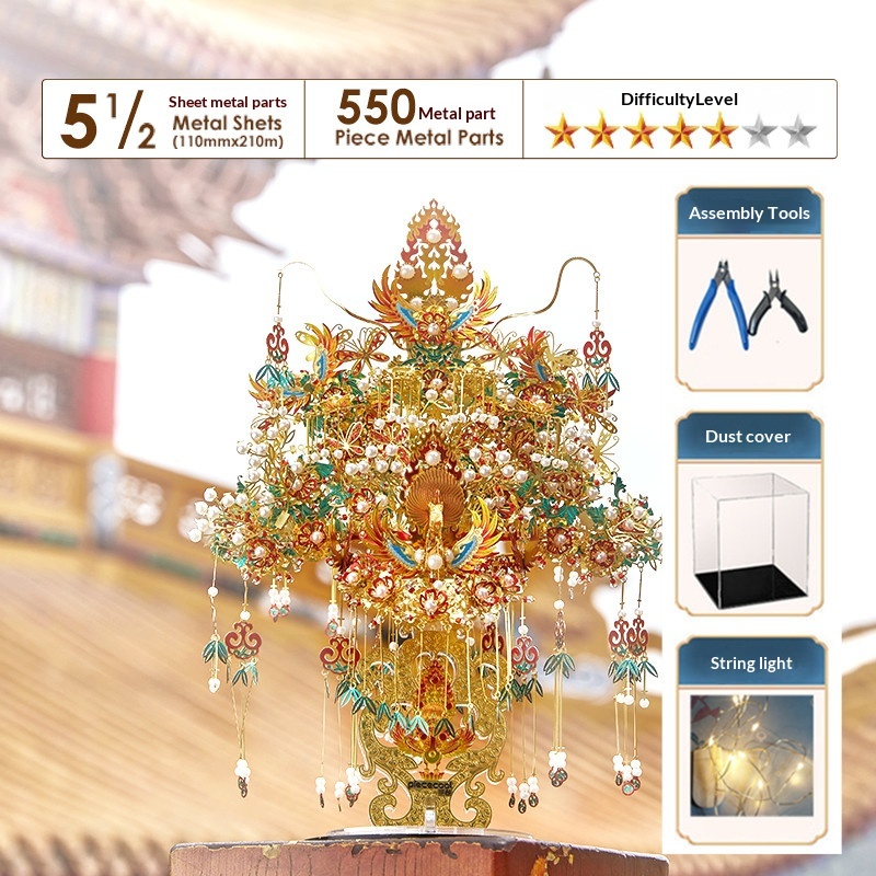 Chinese style, collectible grade, 3D handmade metal assembly model