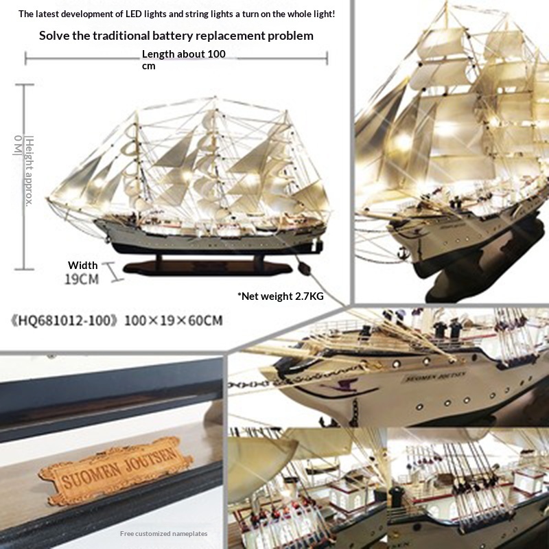Finland White Swan sailboat assembly model, high-end gift, DIY manual ship model