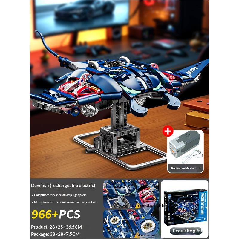 2025 new mechanical and electric, high difficulty huge assembled building blocks, boys' gift