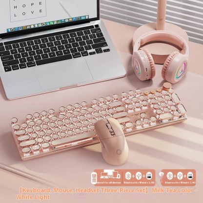 High aesthetic wireless Bluetooth punk retro girls' computer mechanical keyboard