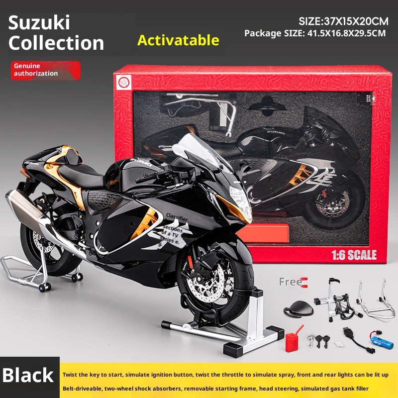 Ignited motorcycle model, simulated alloy model ornament