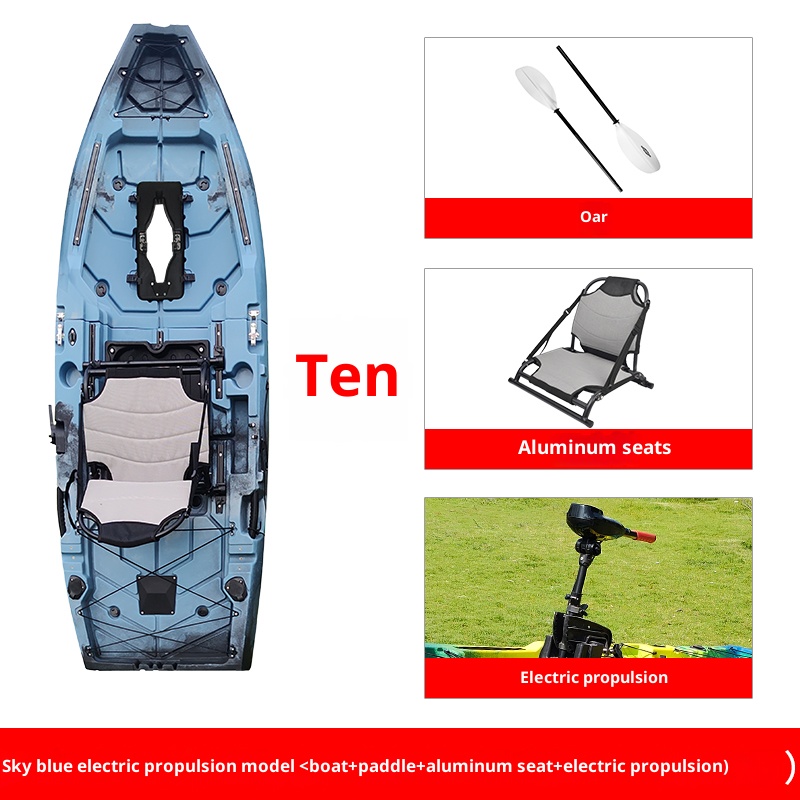 Splicing thickened kayaks, single and double seater loafers, fishing boats, assault boats