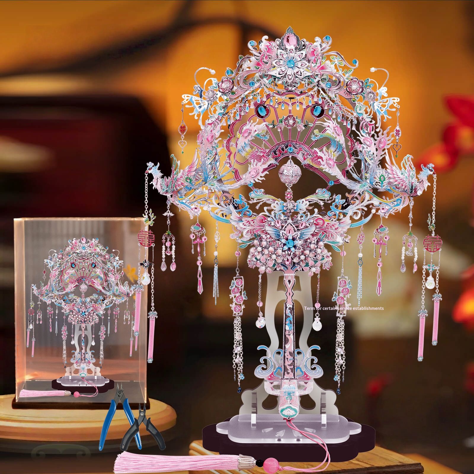 Chinese style, collectible grade, 3D handmade metal assembly model