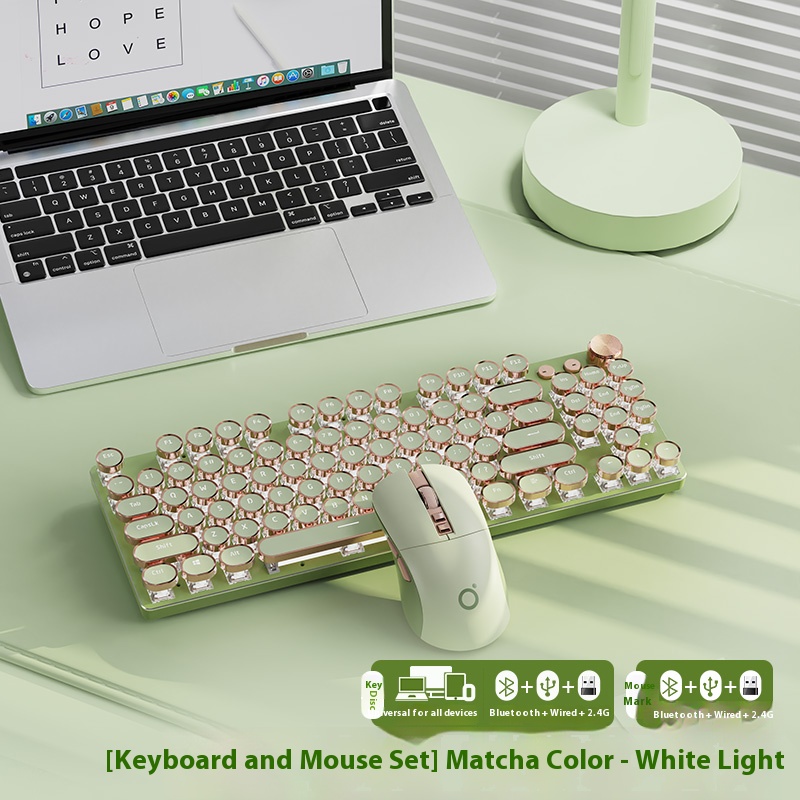 High aesthetic wireless Bluetooth punk retro girls' computer mechanical keyboard