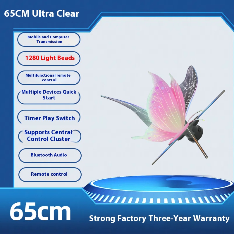 Naked eye 3D/holographic stereo/projection suspended image/screenless advertising machine