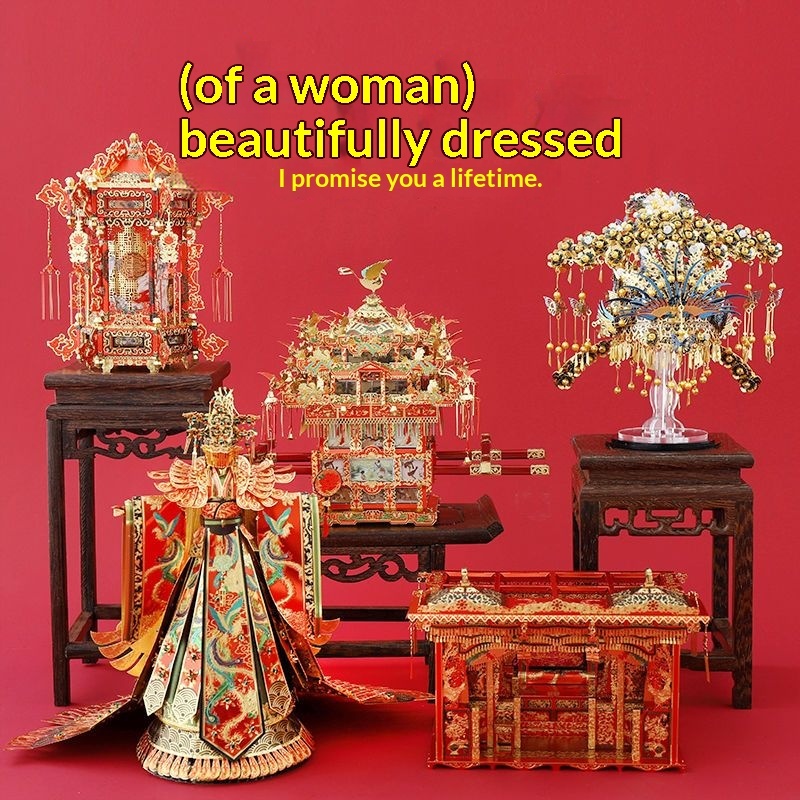 Chinese style, collectible grade, 3D handmade metal assembly model
