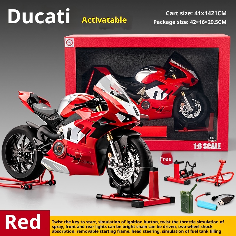 Ignited motorcycle model, simulated alloy model ornament