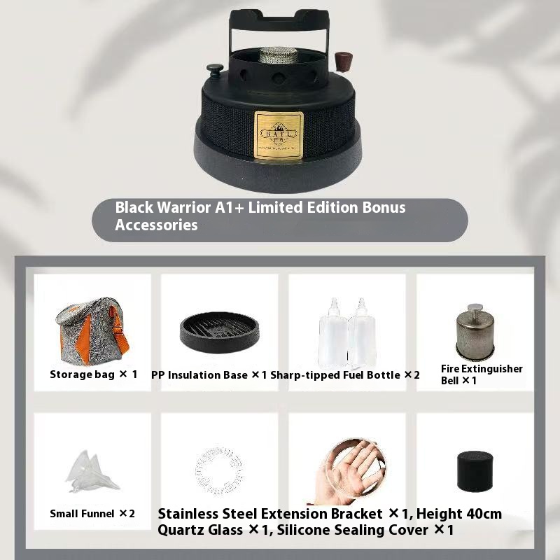 Black Warrior, Silent Alcohol Stove, Tent Stove, Courtyard Stove, Indoor Smokeless Stove