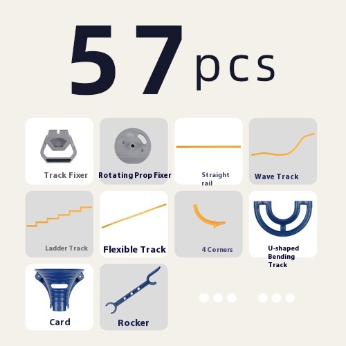 Ball track assembled building blocks, refrigerator magnet, wall roller coaster, boy's gift