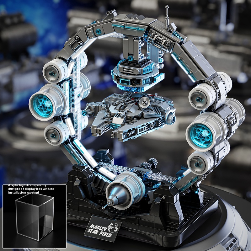 Technology inspired magnetic levitation millennium falcon model, adult ornament