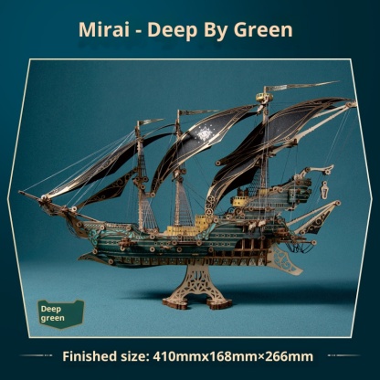 Mysterious Master Future Pirate Ship, 3D Wooden Assembly Model, Birthday Gift