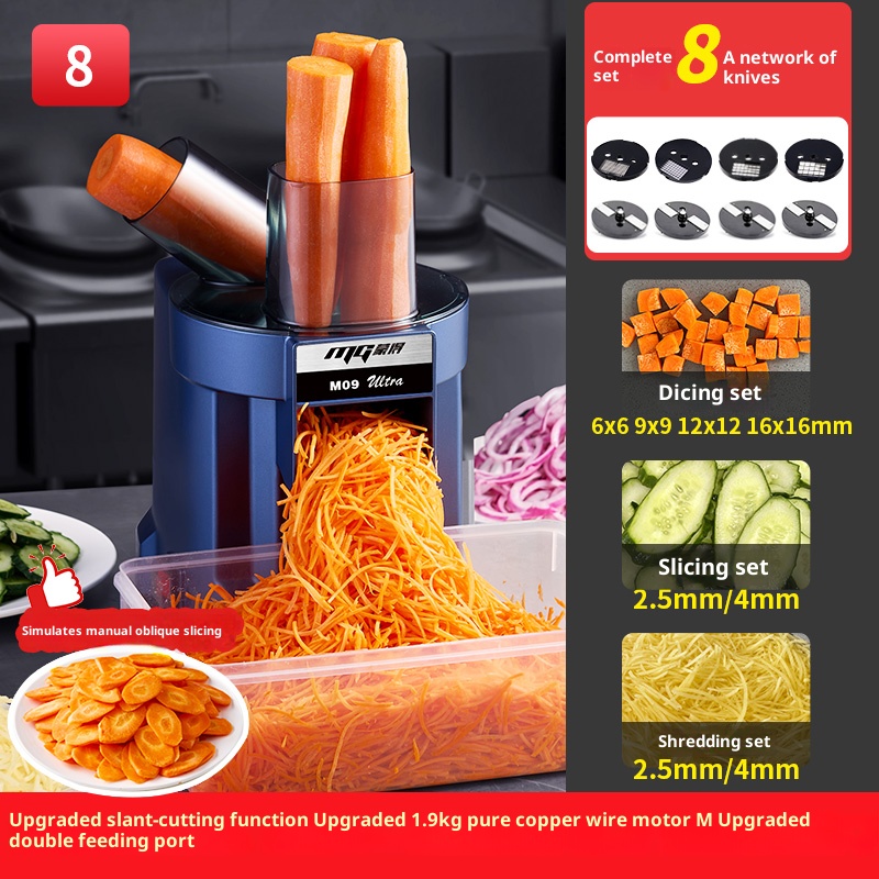 Fully automatic multi status vegetable slicer