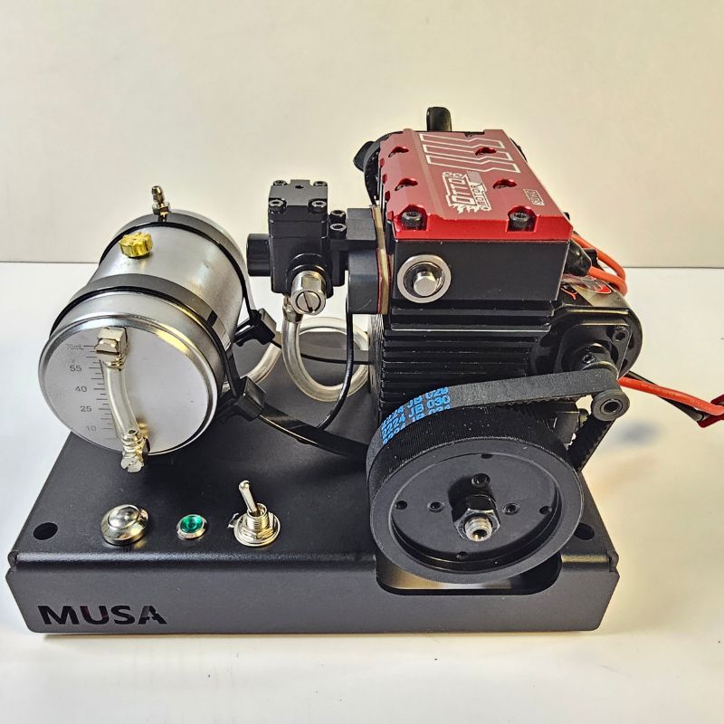 All metal twin cylinder engine, methanol fuel assembled micro engine model