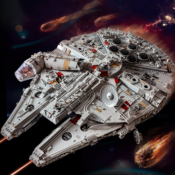 Star Wars Millennium Falcon spacecraft, adult high difficulty huge assembly model, collectible gift