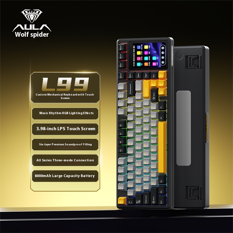 Screen display mechanical wireless touch the third mock examination Bluetooth keyboard