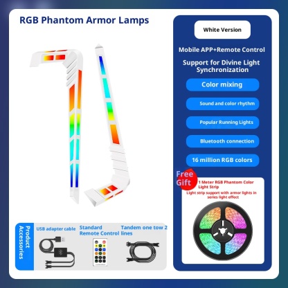 Computer room RGB ambient light, iridescent chasing LED voice controlled music rhythm light