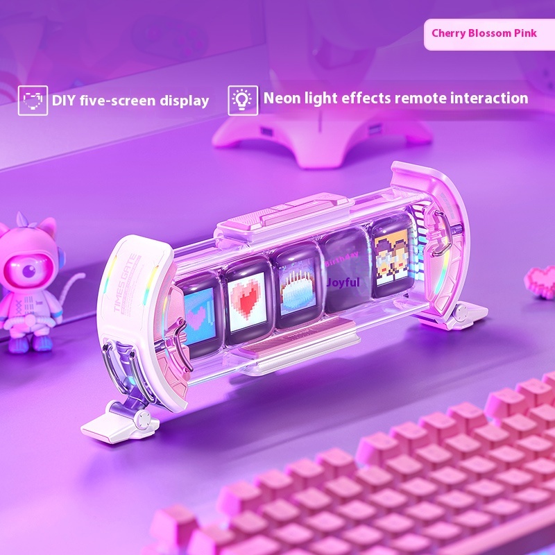 Time Gate arbitrary screen, creative decoration DIY glow tube clock, birthday gift