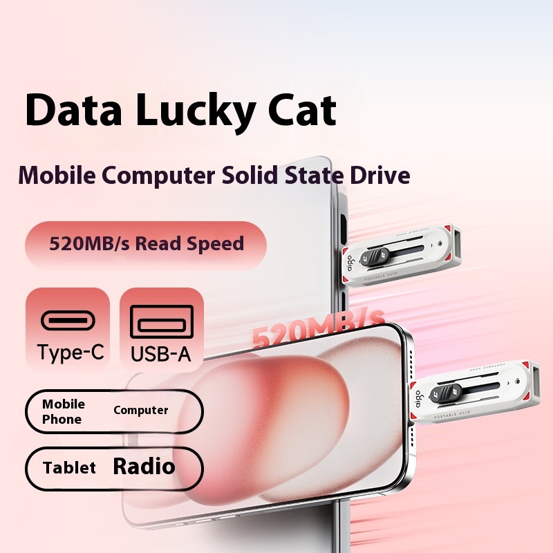 High speed large capacity/dual interface Typec/dual-use for mobile phones and computers/1T solid-state USB drive