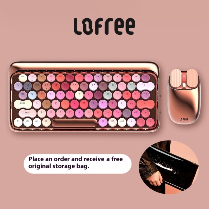 Lipstick Rose Gold liquid foundation Smiley Face Wireless Bluetooth Mechanical Keyboard