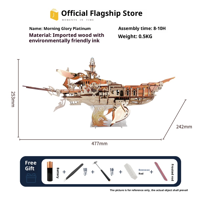 Assemble the giant whale boat, DIY handmade mortise and tenon model, birthday gift