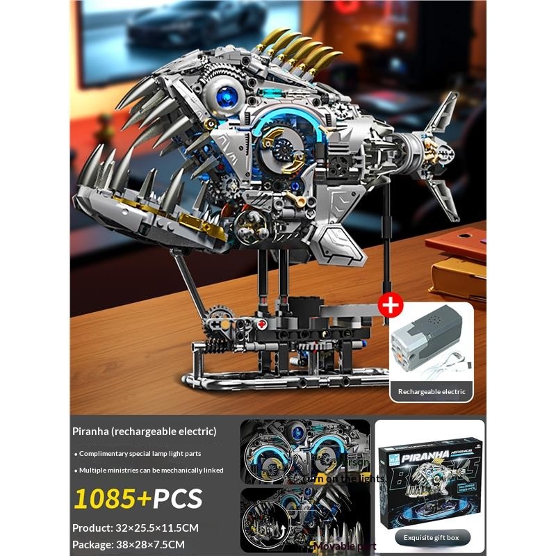 2025 new mechanical and electric, high difficulty huge assembled building blocks, boys' gift