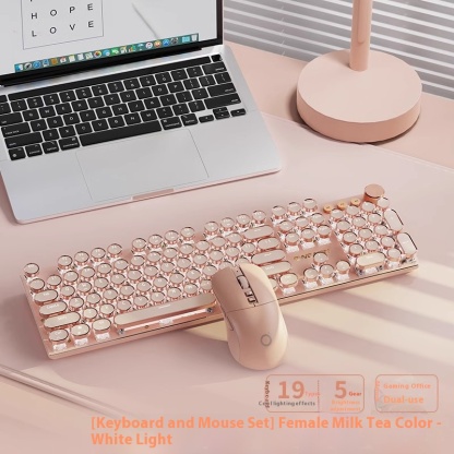 High aesthetic wireless Bluetooth punk retro girls' computer mechanical keyboard