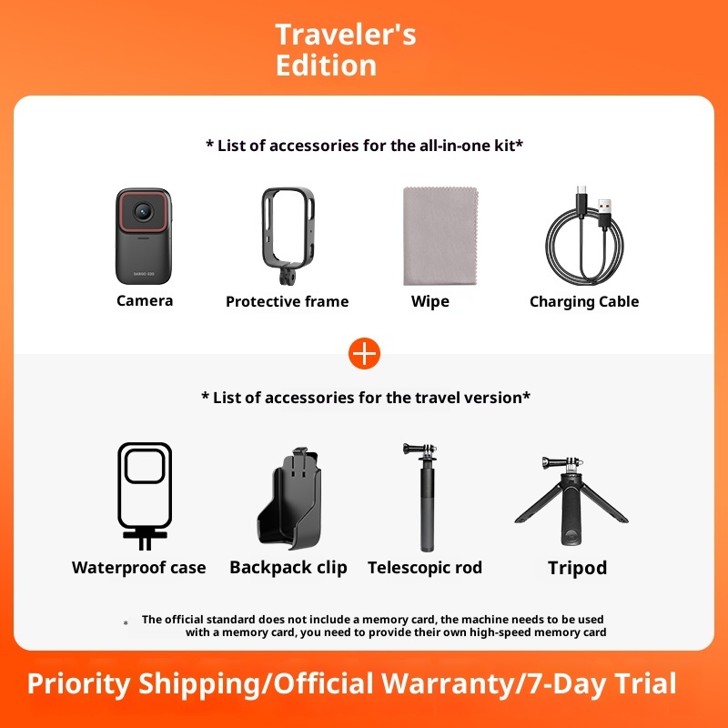 Thumb motion camera, motorcycle driving recorder, helmet riding 4K high-definition camera