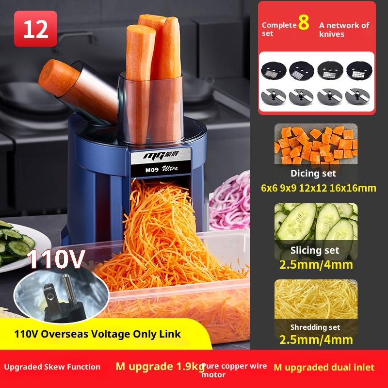 Fully automatic multi status vegetable slicer