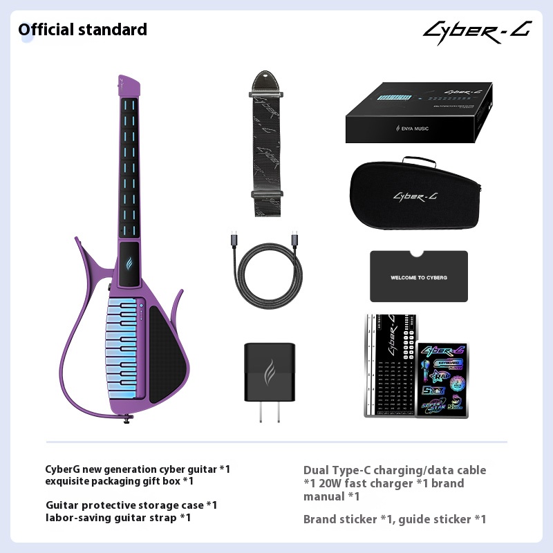 Cyber Electronic Cordless Automatic Transmission Guitar, Intelligent Accompaniment, Air Guitar