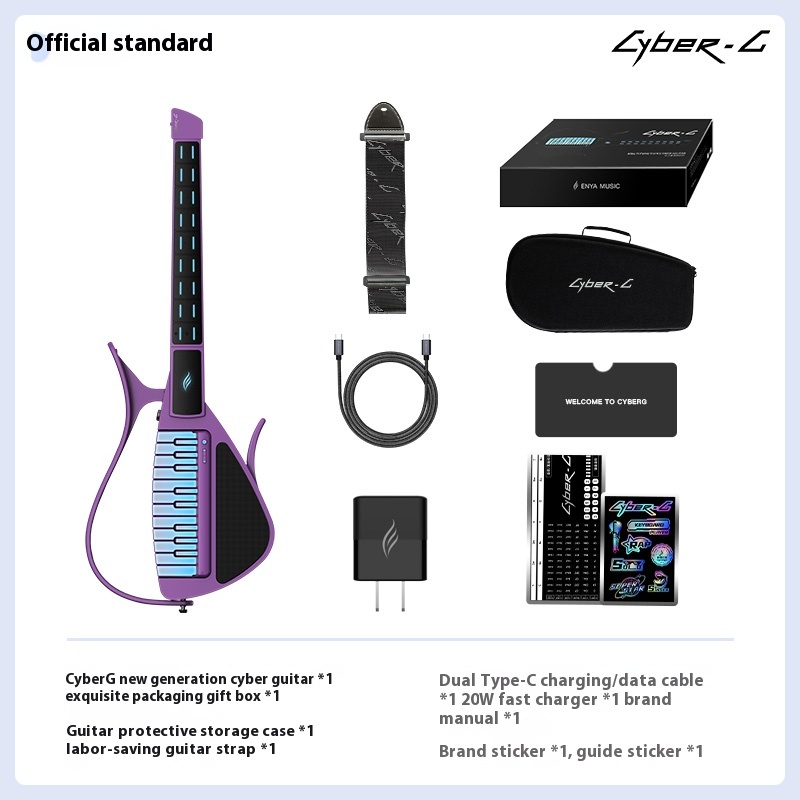 Cyber Electronic Cordless Automatic Transmission Guitar, Intelligent Accompaniment, Air Guitar
