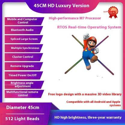 Naked eye 3D/holographic stereo/projection suspended image/screenless advertising machine