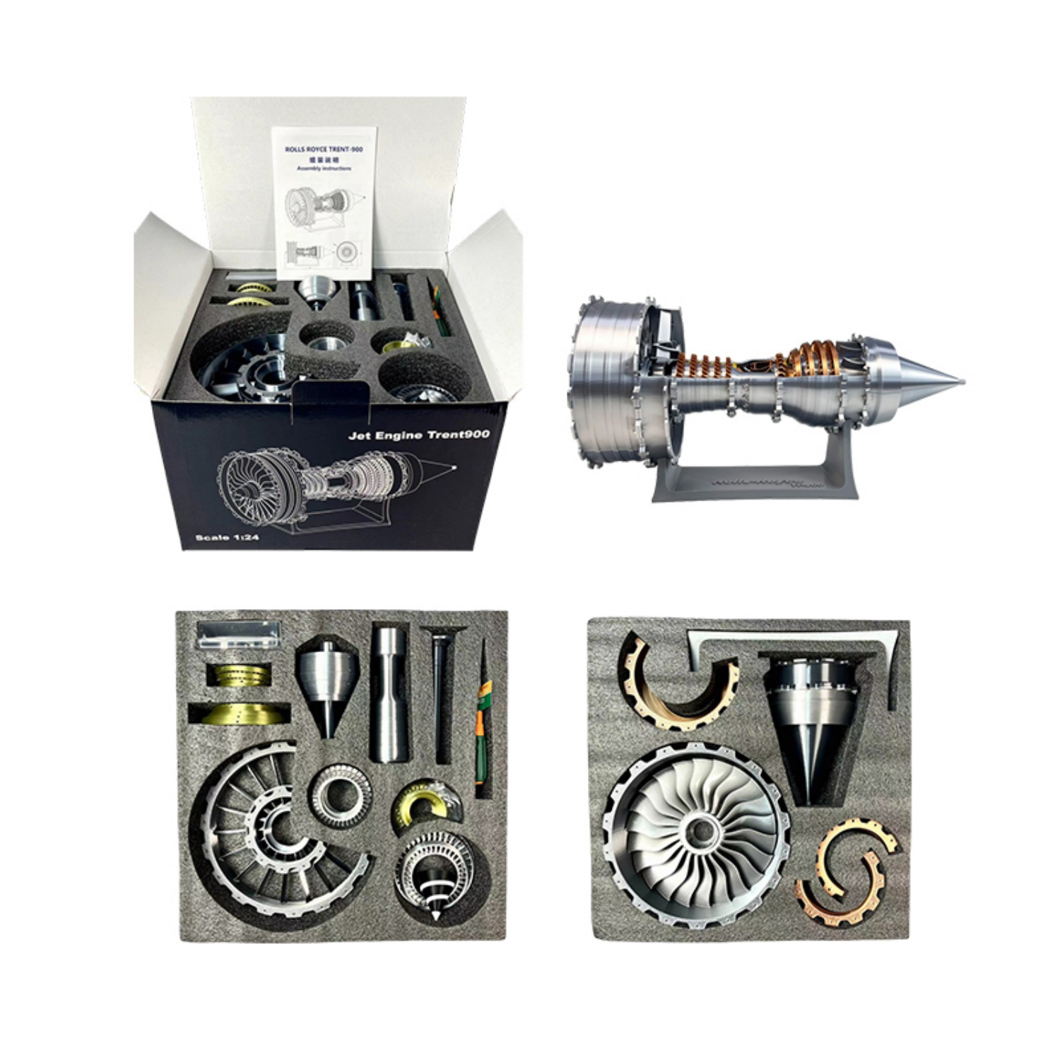 Simulated aircraft engines, turbine engine models that can be started, birthday gifts