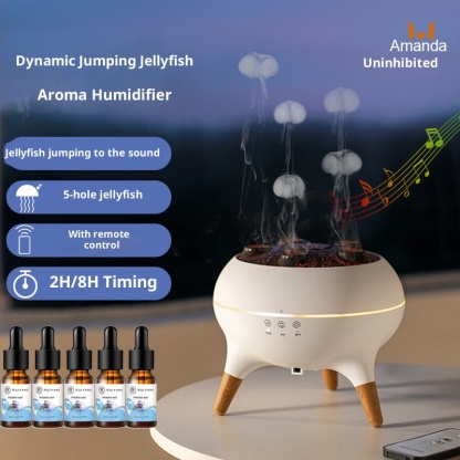 Dynamic Sound Collecting Jellyfish Ring Aromatherapy Machine, Home Aromatherapy Essential Oil Humidifier