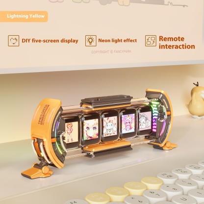 Time Gate arbitrary screen, creative decoration DIY glow tube clock, birthday gift