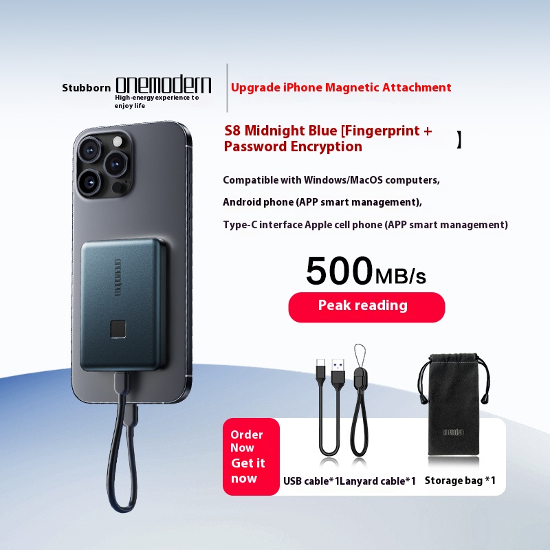 Solid state portable hard drives/fingerprint encrypted USB drives/solid-state computers, external storage for mobile phone