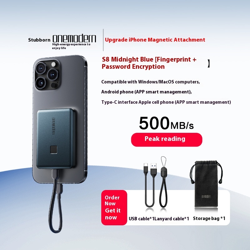 Solid state portable hard drives/fingerprint encrypted USB drives/solid-state computers, external storage for mobile phone