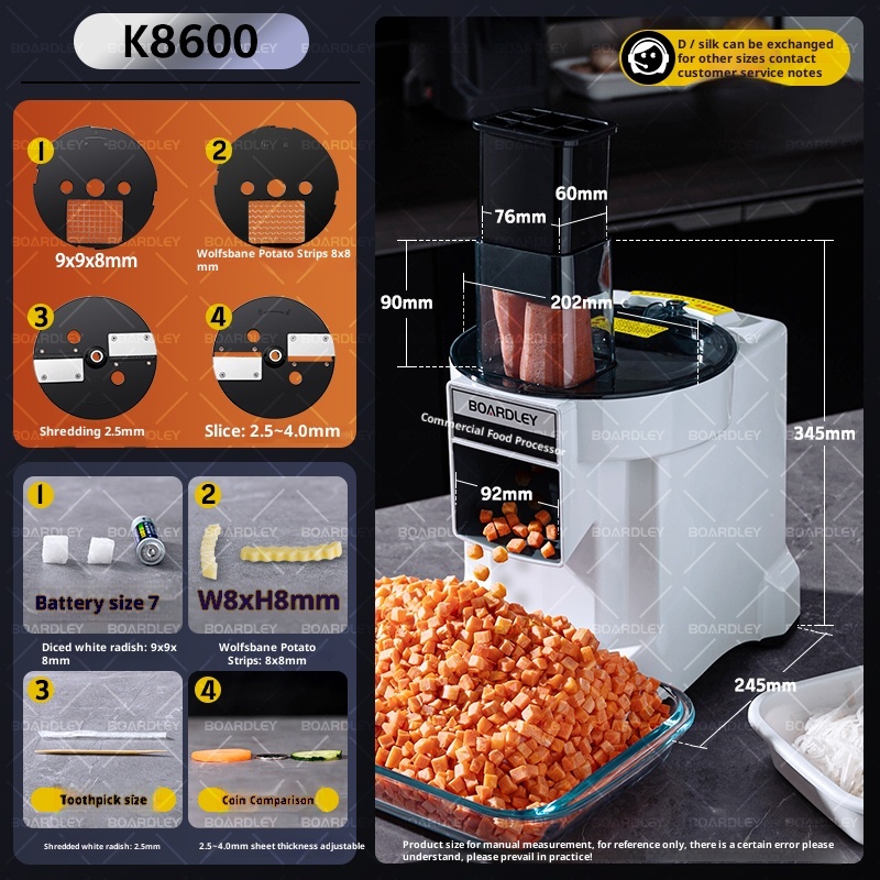 Fully automatic, multi form electric small vegetable slicer