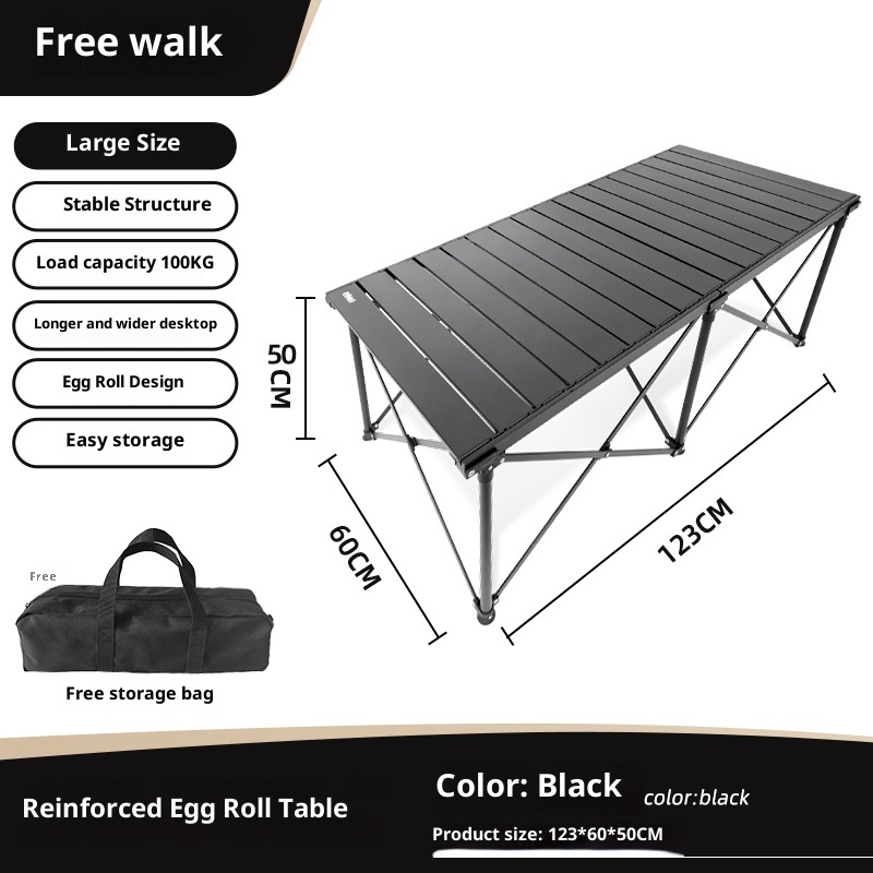 Outdoor picnic, camping portable, light and stable Chicken rolls table