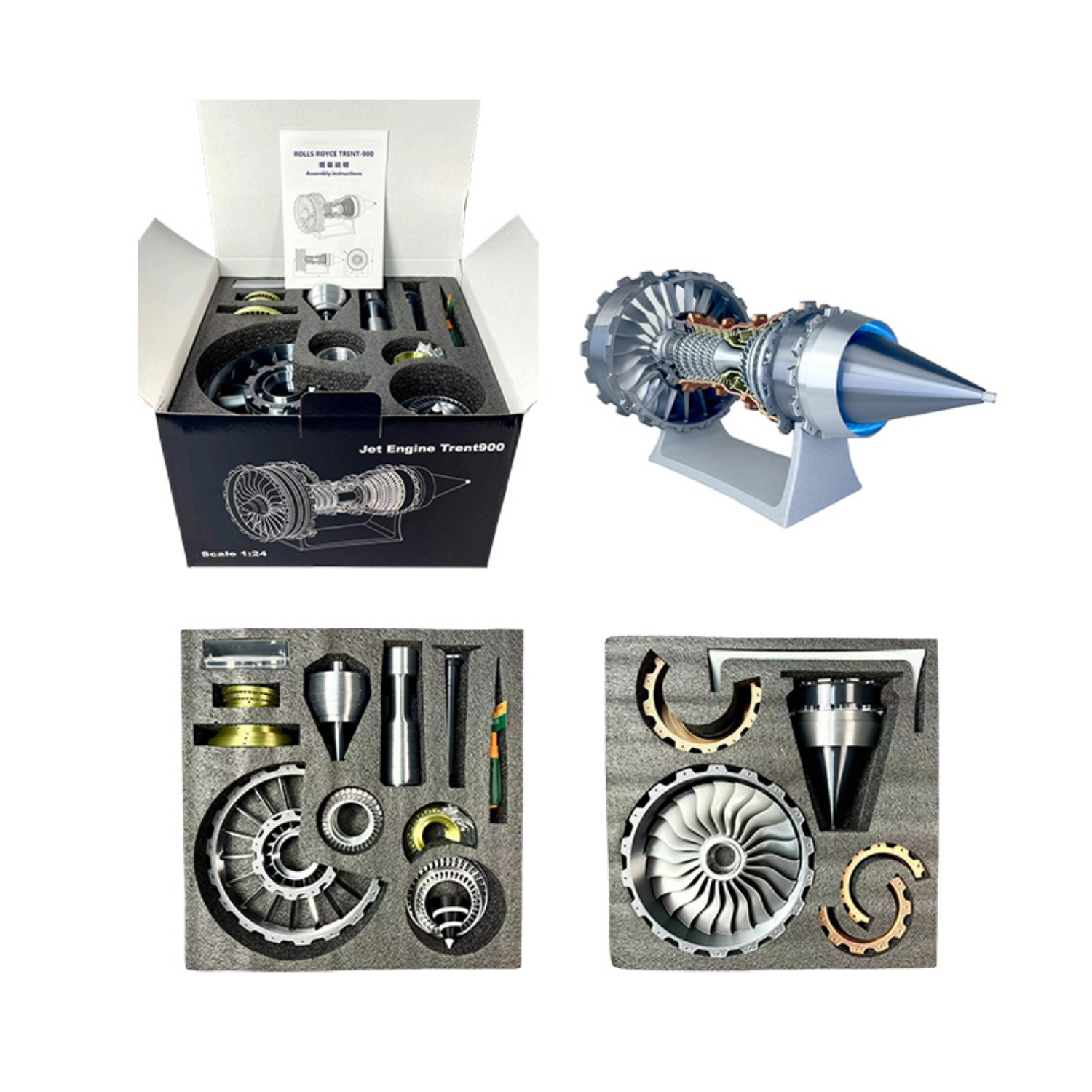 Simulated aircraft engines, turbine engine models that can be started, birthday gifts