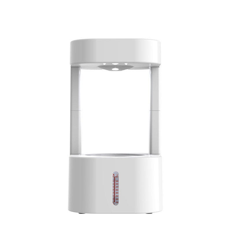 Digital clock anti gravity humidifier, water droplet backflow silent aromatherapy smoke machine