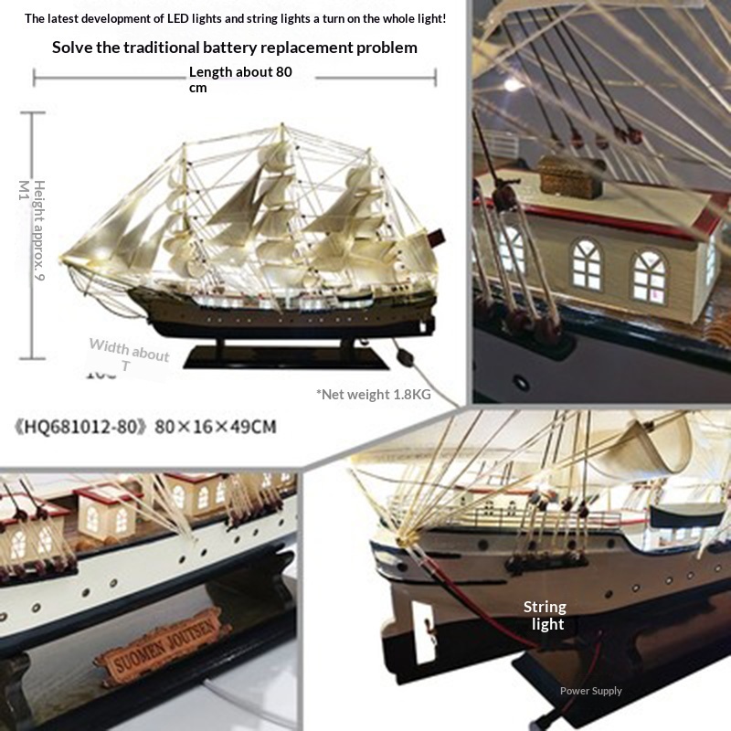 Finland White Swan sailboat assembly model, high-end gift, DIY manual ship model