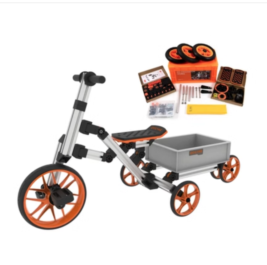 Modular, multifunctional go kart, versatile interactive children's bike