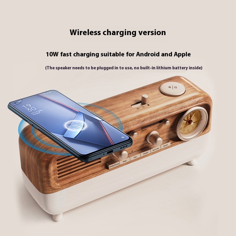 Natural scene speaker retro, white noise Bluetooth night light speaker, birthday gift