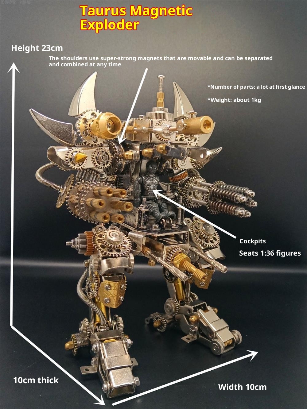 Steampunk metal mechanical assembly ornaments, DIY craft decorations