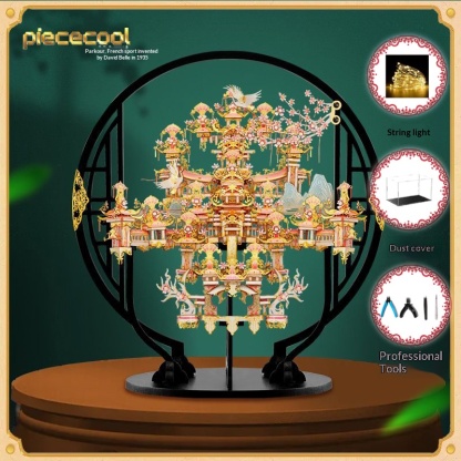 Chinese style, collectible grade, 3D handmade metal assembly model