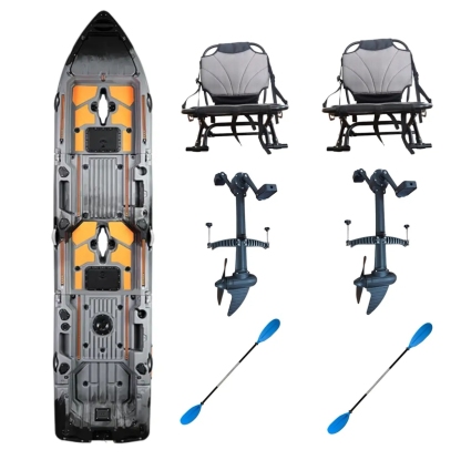 2025 new fishing boat, upgraded ultra wide and ultra stable split body road sub boat