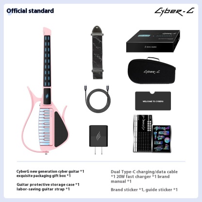 Cyber Electronic Cordless Automatic Transmission Guitar, Intelligent Accompaniment, Air Guitar