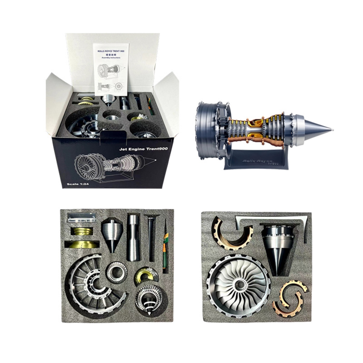 Simulated aircraft engines, turbine engine models that can be started, birthday gifts